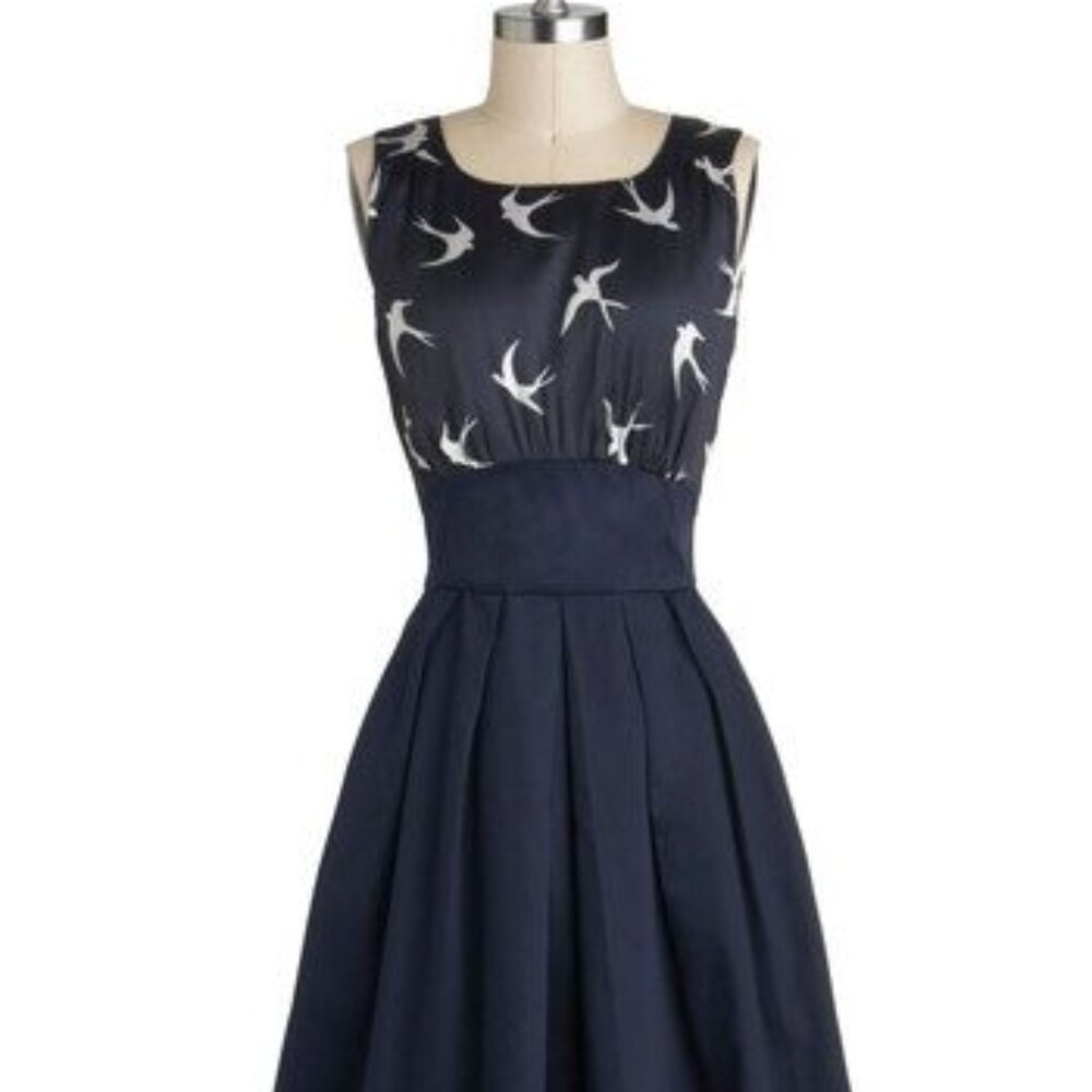 Emily & Fin Retro Midi Fit-n-Flare dress